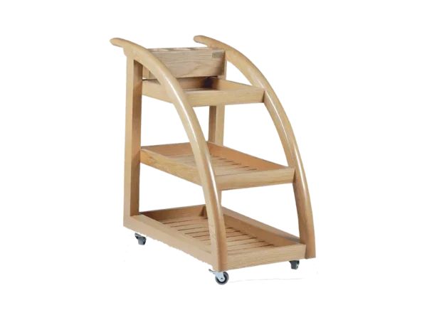 "NAINO WOODEN SPA TROLLEY"